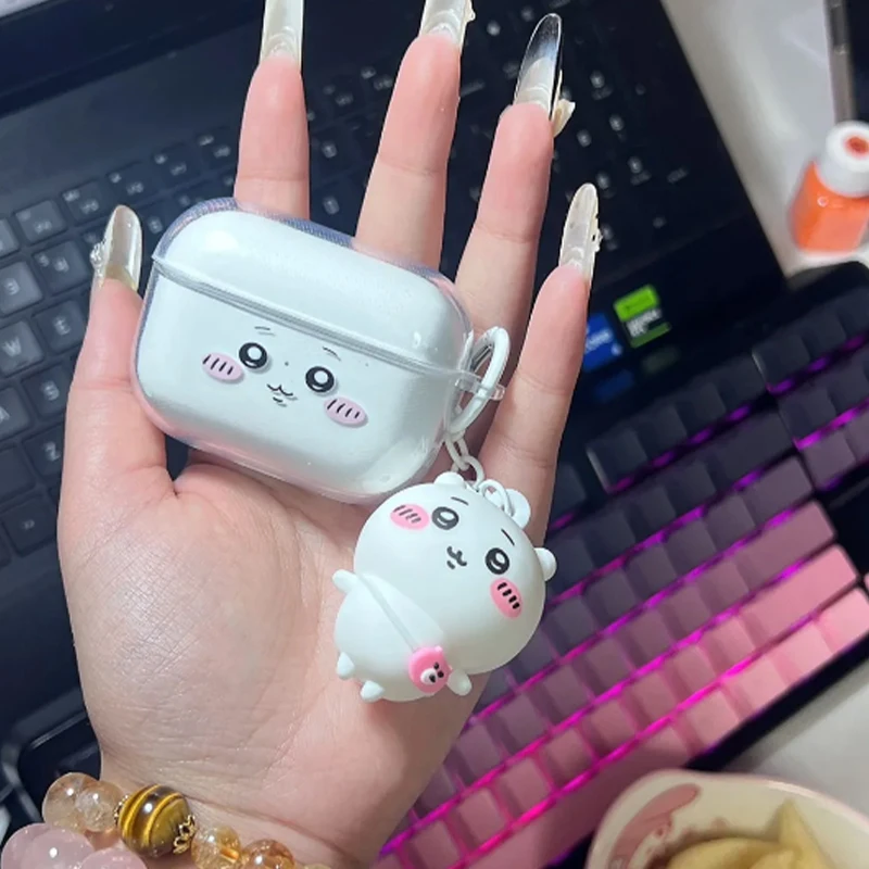 Cute Chiikawa Earphone Case AirPods 2 3 Pro 2 4 Generation Shockproof Soft Cover Anti Drop Protective Shell Headphone Accessory