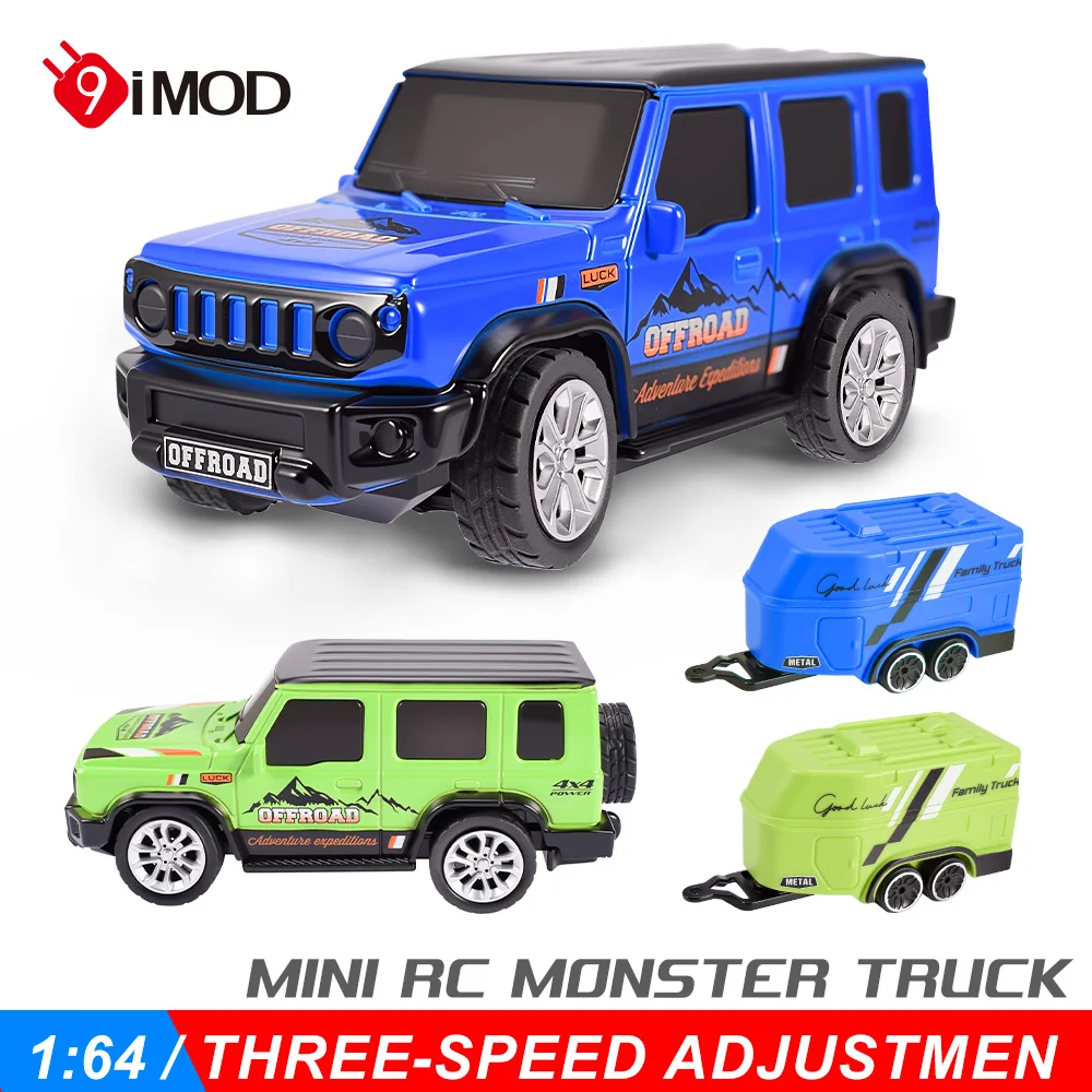 9IMOD 1/64 RC Car Mini Truck Full Alloy Body 2.4GHz Remote Control Adjustable Speed Steering