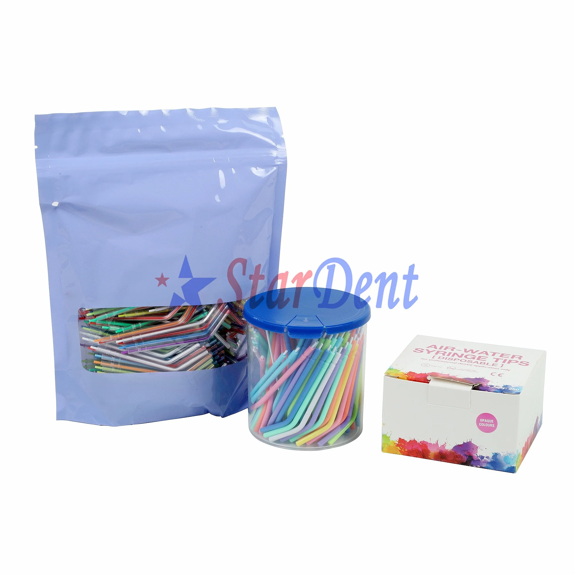 Hot Sale Plastic Air Water 3-Way Syringe Tips Disposable Dentals Syringe Tips 250 pcs/barrel