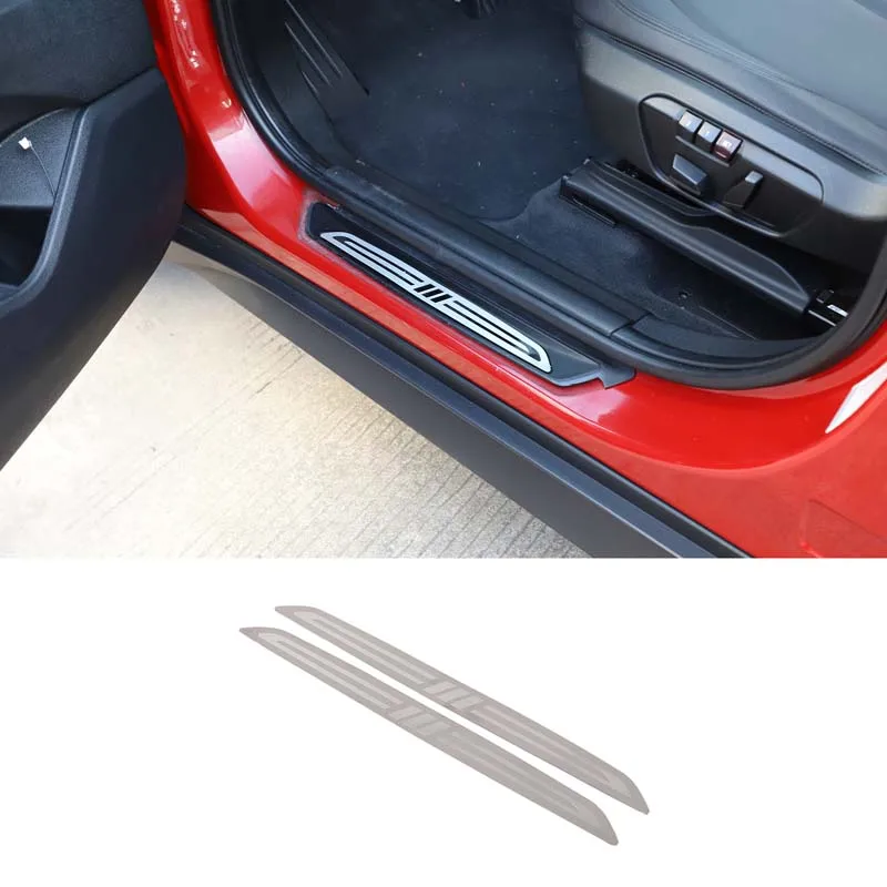 Zinky Car exterior door sill decorative strips For BMW X1 E84 F48 2016-2019 Stainless steel Auto Accessories