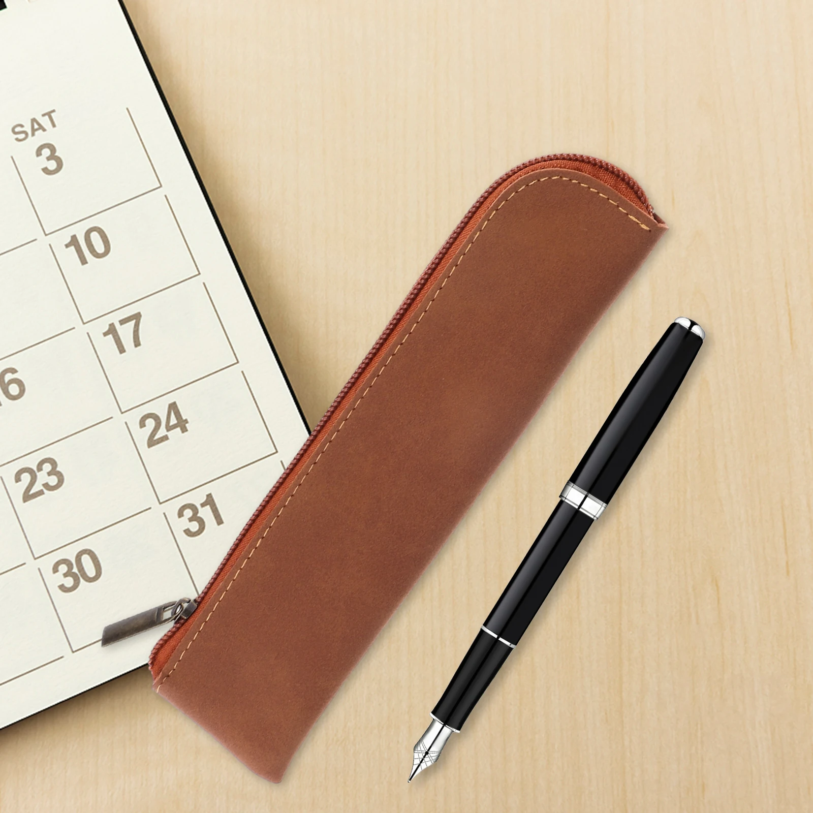 Mini astuccio per matite da 2 pezzi, design estetico, pratico portapenne per uso universitario e in ufficio, astucci carini per ragazze