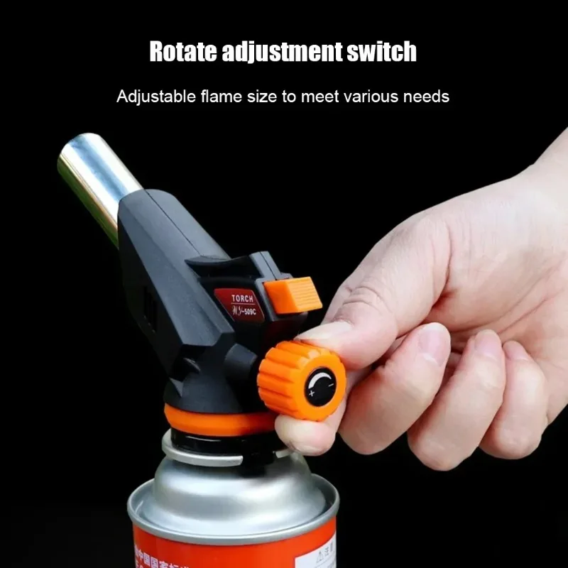 Lighters Ignition Head Adjustable Gas Torch Flame Gun with Reverse Use Kitchen Jet Blow Torch Lighter for BBQ Butane Lighter 5