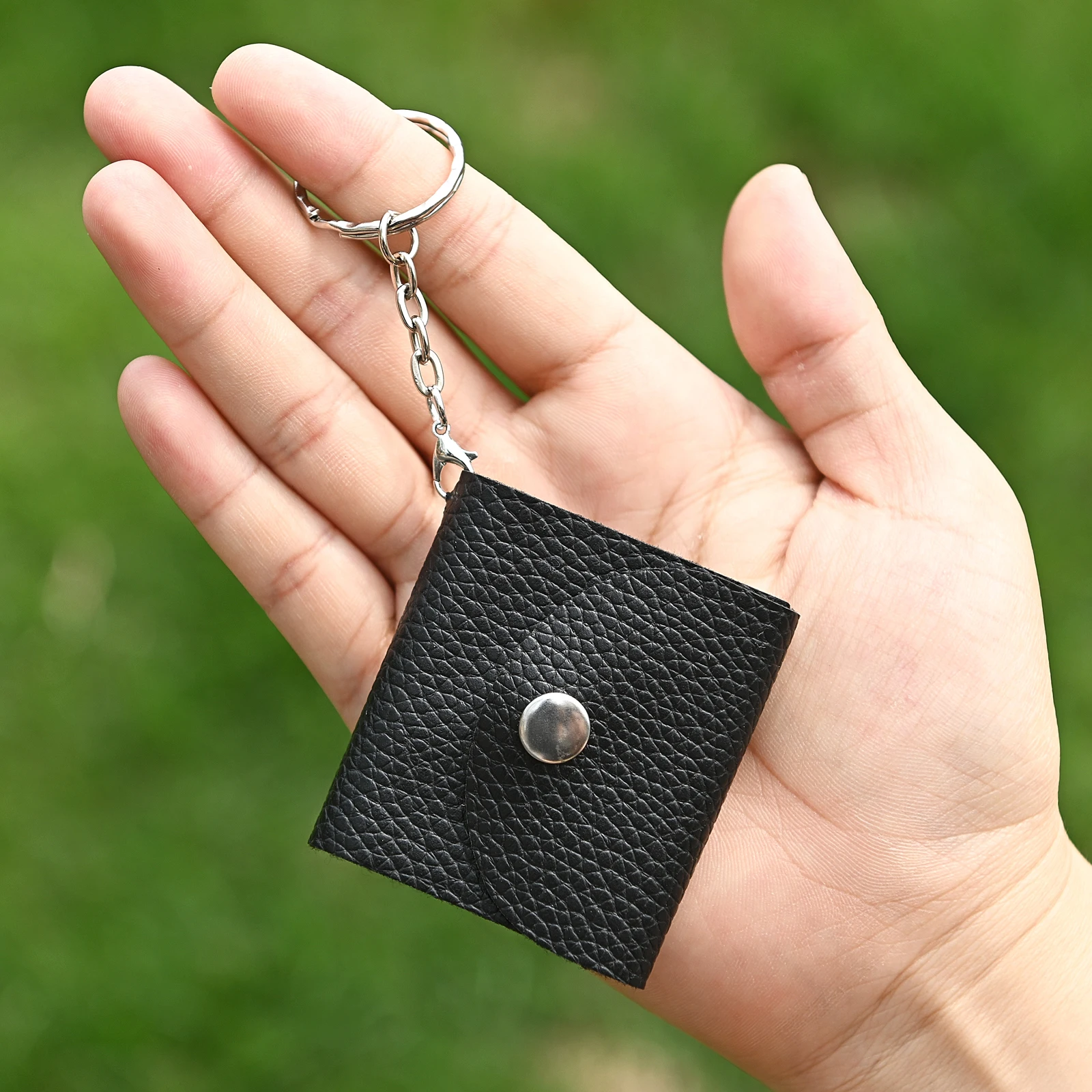 Blank Photo Album Keychain Pendant DIY Wallet Memorial Album Photo Sticker Pendant Vintage Small Album