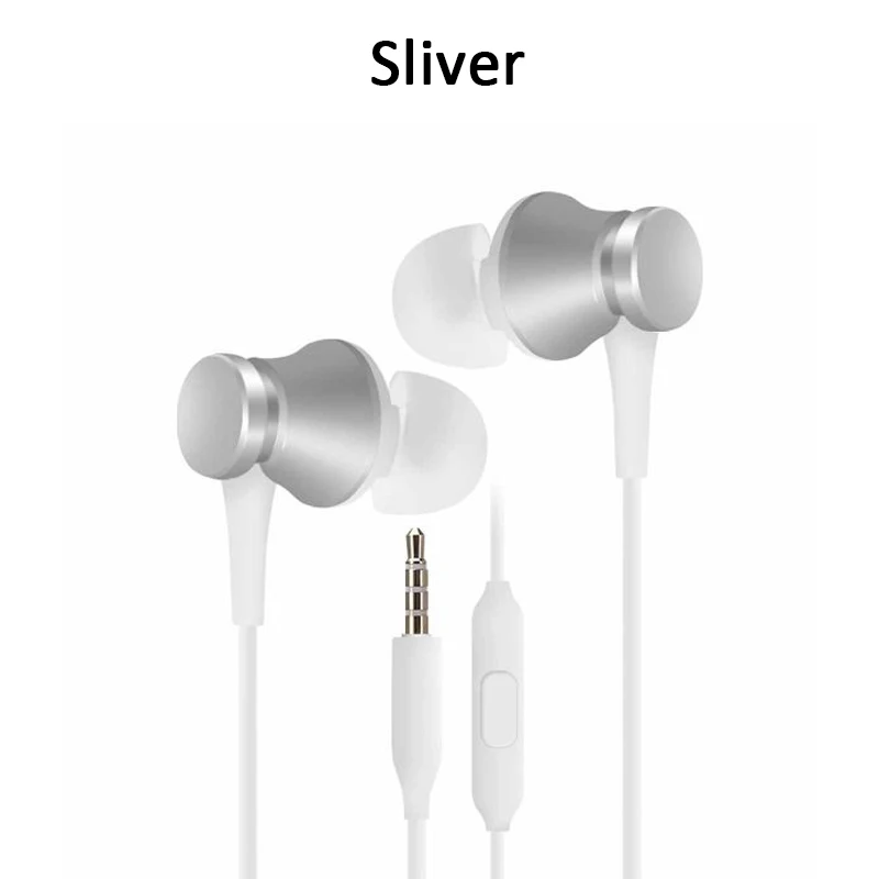 Originele Xiaomi oortelefoon Basic stereo oortelefoon met microfoon Oordopjes Headset voor iPhone 8 7 Plus Samsung PC draagbare oortelefoon