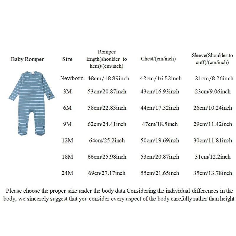 AA-Gestreifte Pyjamas für Kinder Jungen und Mädchen Zweiteiliges Set und Baby-Strampler Langarm Herbst/Winter Gerippte Baumwollkleidung – Detail 1