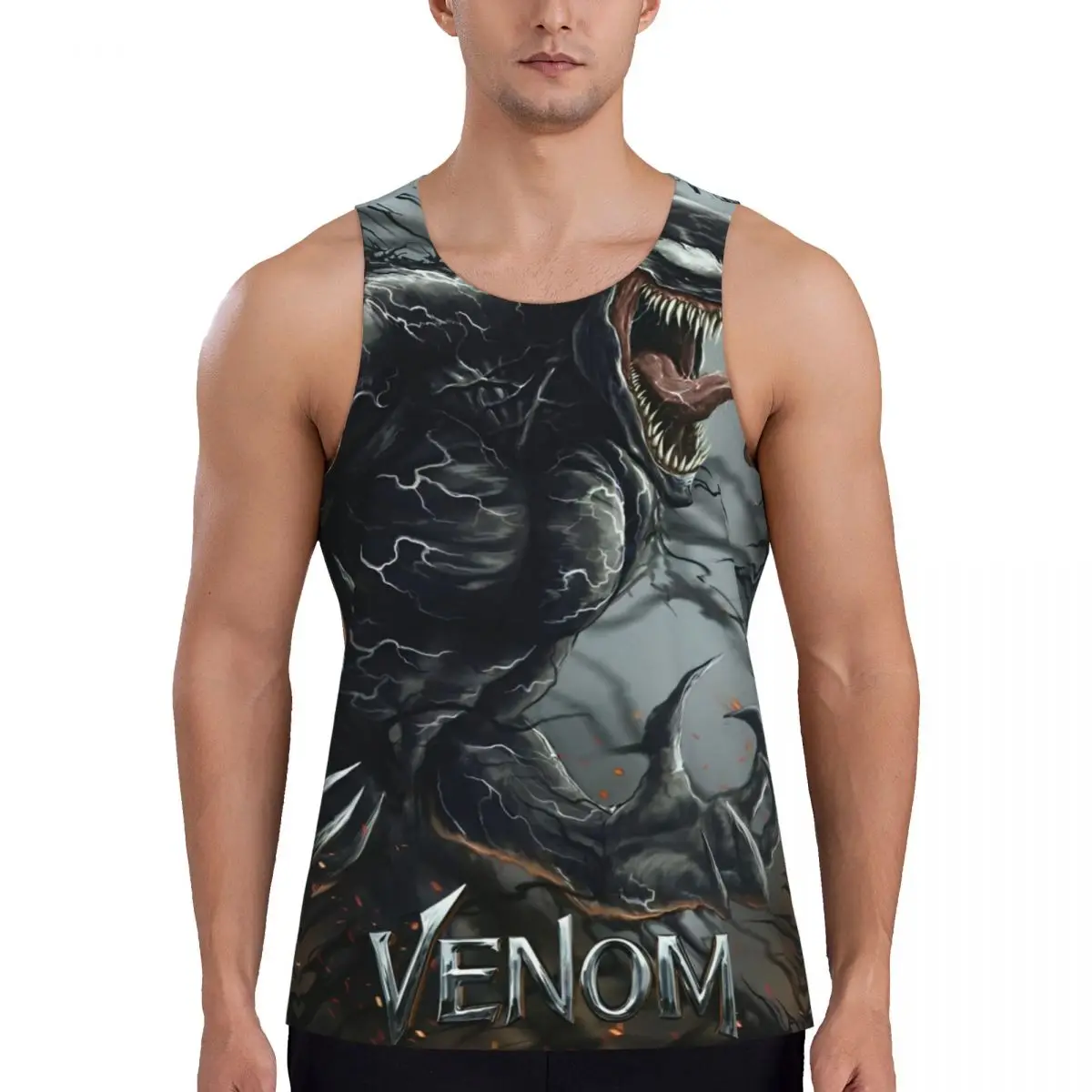 Quick Dry Printing Venom The Last Dance Running Gym Tank Tops Superhero Singlet Tees Bodybuilding Fitness Gym Muscle Vest