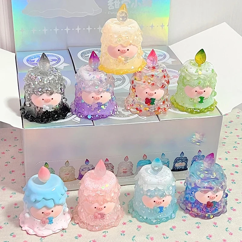 Sweet Treasure Piglet Star Wish Candles 1 Anniversary Blind Box Tide Play Hand Do Girls Christmas Gift Mystery Box Surprise Toy