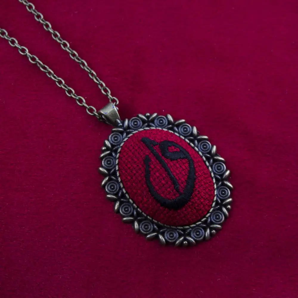 Vav Aleph Cross Stitch Etamin Necklace
