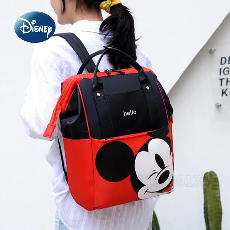 Disney Mickey New Diaper Bag Backpack Luxury Brand Fashion Trend Baby Bag Cartoon Cute Baby Diaper Bag Backpack Large Capacity