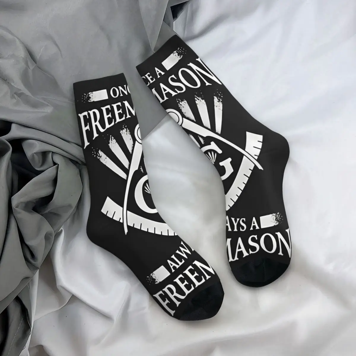 Calcetines con patrón siempre Freemason para hombre y mujer, medias de verano, Hip Hop