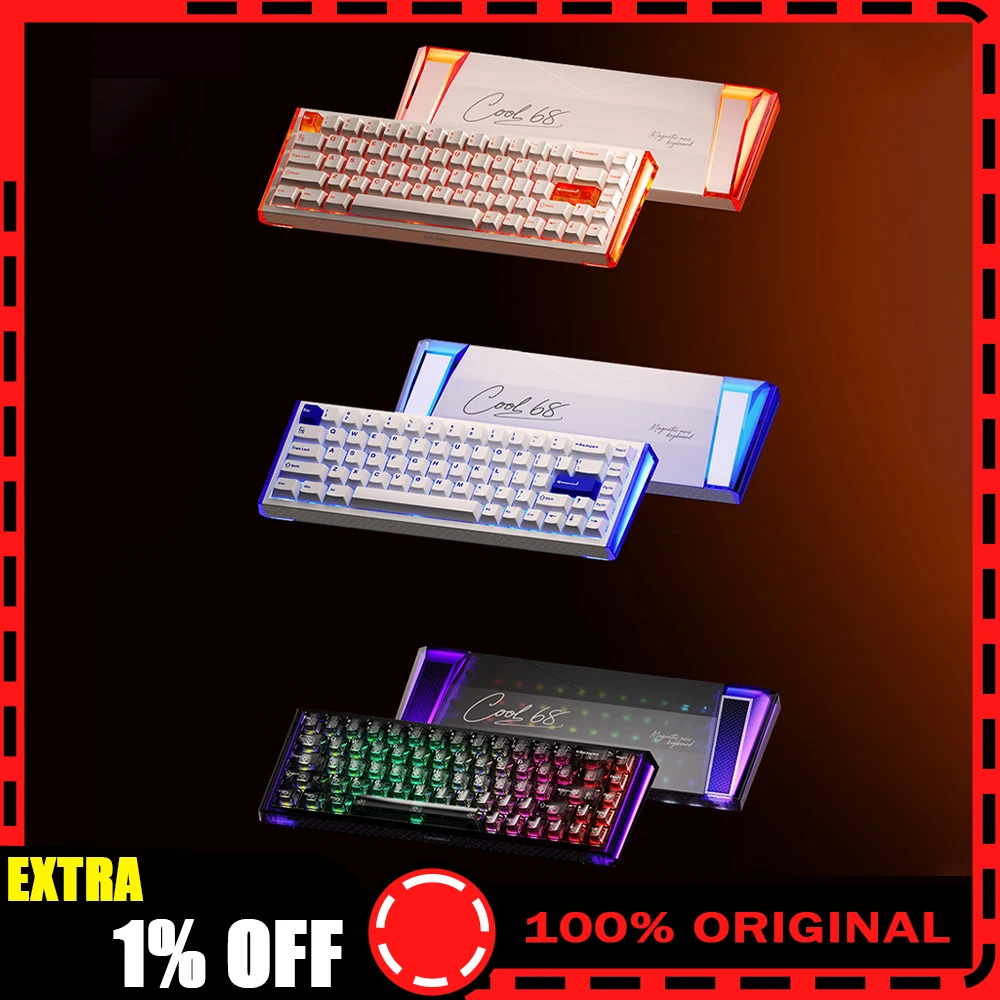

DAREU COOL68 Magnetic Switch Keyboard Wired Mechanical Keyboards 8000Hz RT0.01mm Gaming Keyboard PC Accessories With Light Box