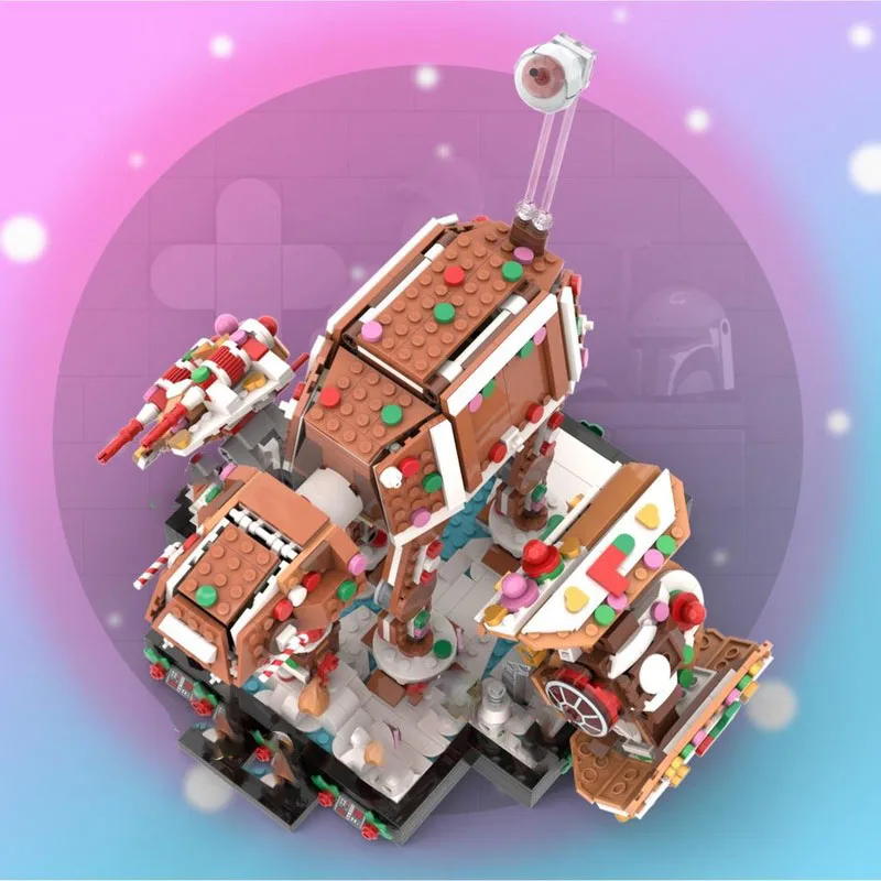 MOC-238933 خبز الزنجبيل الفضاء بنة نموذج Moc الزنجبيل الفضاء الهدايا الإبداعية كتل سفينة الفضاء الزنجبيل حروب الفضاء