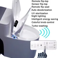 Auto Flip Top Smart Bidet Seat Remote Control Bidet Lunette Wc Japonais Washing Instant Heat Intelligent Washing Toilet Lid