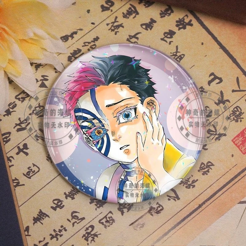 Insignia Demon Slayer Kimetsu No Yaiba de 58mm, broche exquisito periférico de animé Akaza Koyuki, regalos de adorno ACG