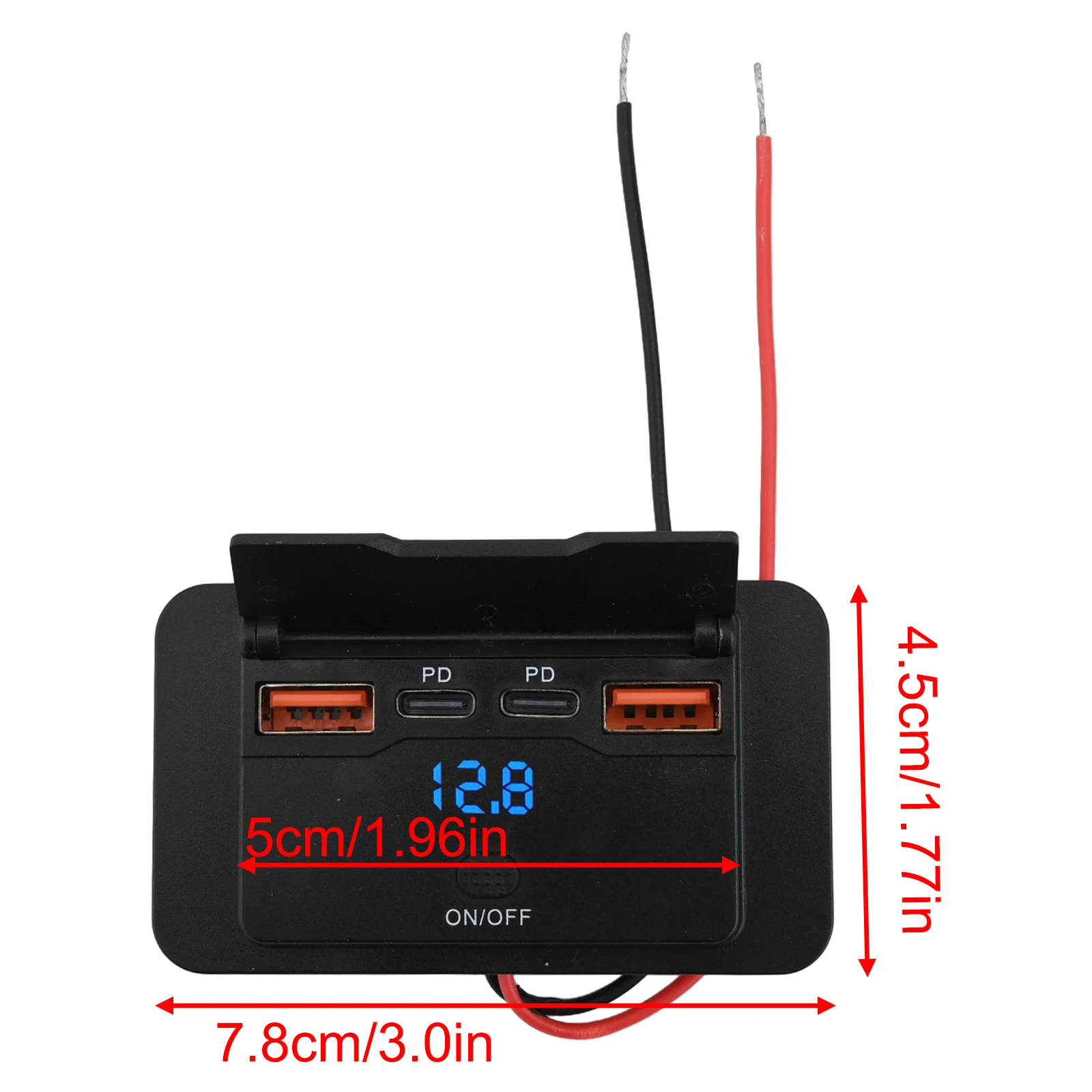 Car Accessories Car Charger Overload Protection 4 Ports Charging Compact Size Dust Protection For Laptops For RV