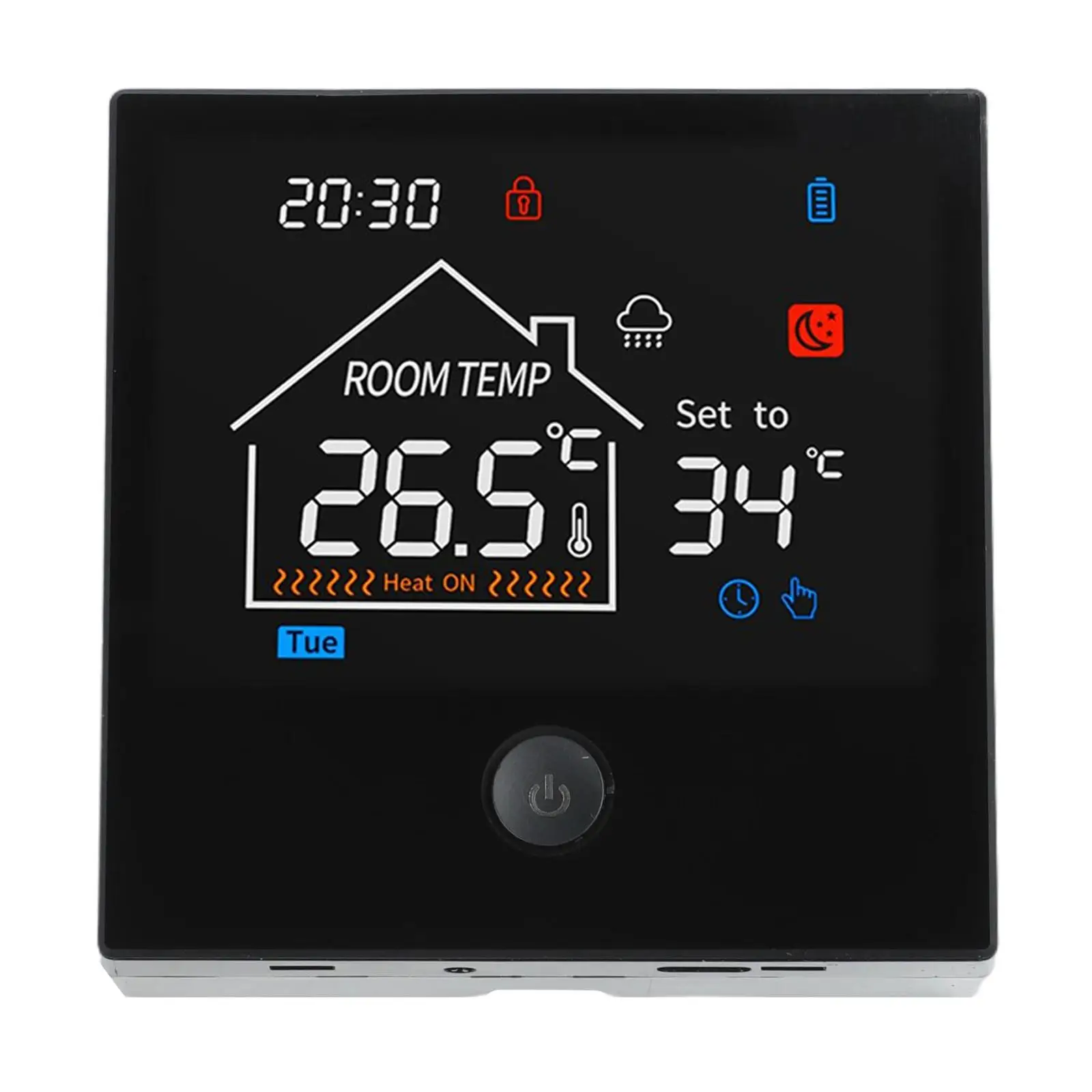 LCD Wall-mounted Boiler Thermostat Programmable Digital Temperature Controller Touch Control Screen Temperature Controller
