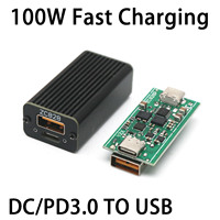 PD3.0 100W TYPE-C Fast Charging Converter Car Charger Adapter QC PD 12V 24V DC TO USB 5V 15V 20V Desktop Mobile Phone Charge