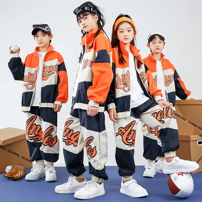 

Kpop Hip Hop Clothing for Kids Modern Jazz Dance Costume Boys Loose Long Sleeve Jacket Pants Kids Concert Performance Stage Wear