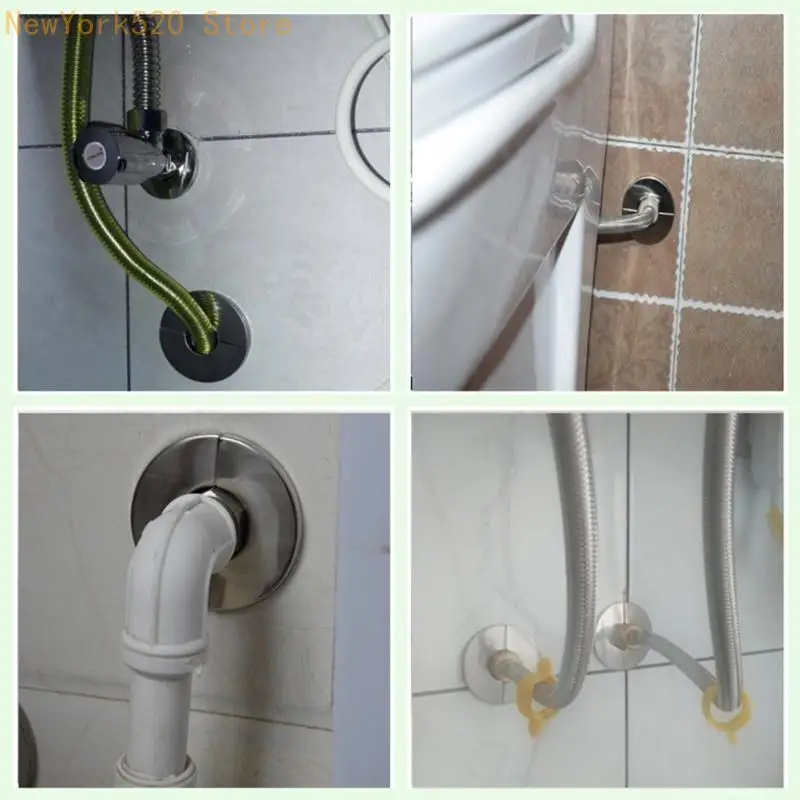 Stainless Steel Wall Split Flange Faucet Decorative Cover for Bathroom N84C