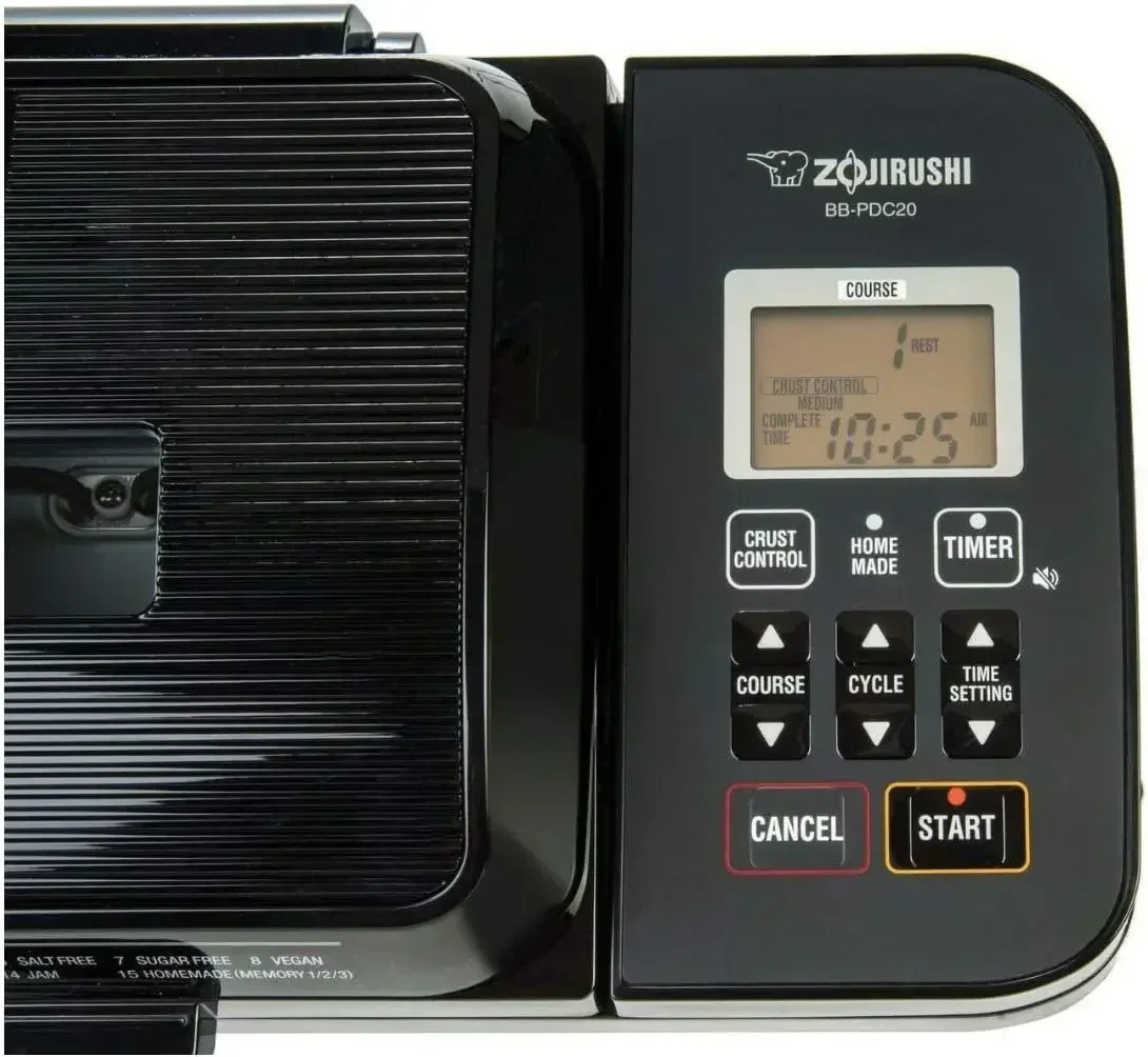 Zojirushi BB-PDC20BA Home Bakery Virtuoso Plus Breadmaker, 2 lb. loaf of bread