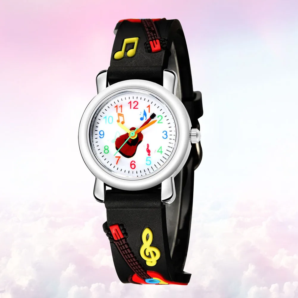 ساعة بنمط الجيتار الأسود، ساعة يد أنيقة ومريحة للطلاب، هدية عيد ميلاد