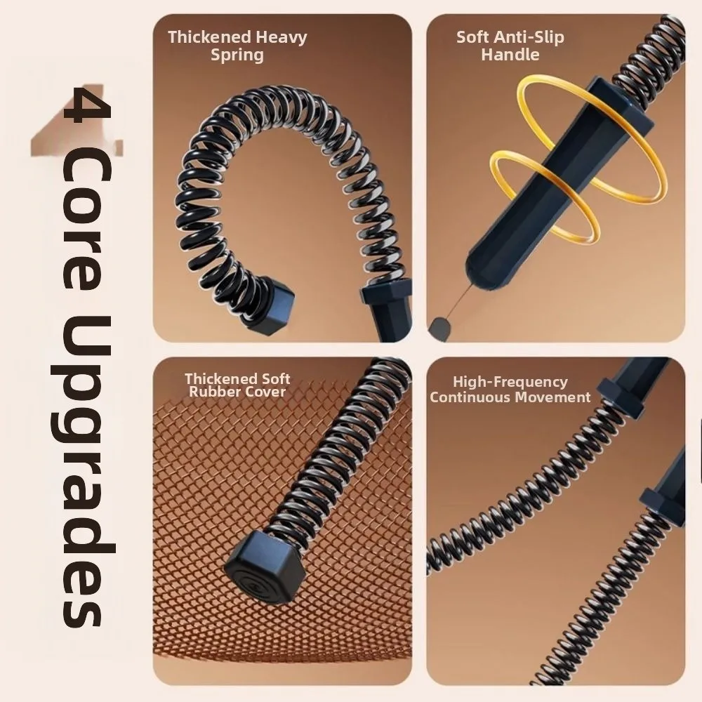 Ergonomic Grip Cordless Battle Rope Non-slip Handle Strong Rebound Strength Training Bar Portable Quiet Ropeless Arm Exerciser