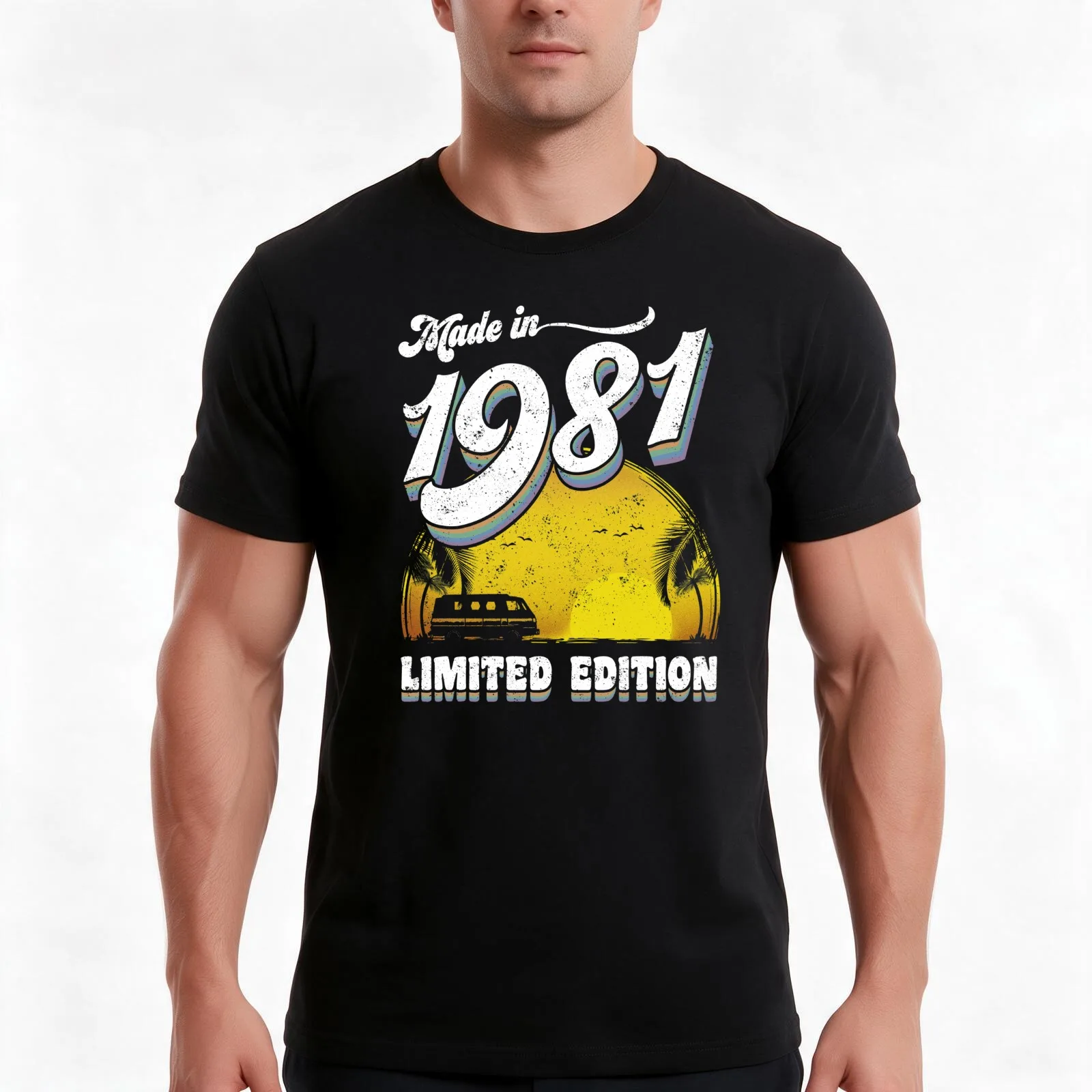Made in 1981 All Original Parts 40 Birthday Gift T-Shirt, Summer Casual Cotton Tee, Oversized Streetwear Tops, Unisex Men Women