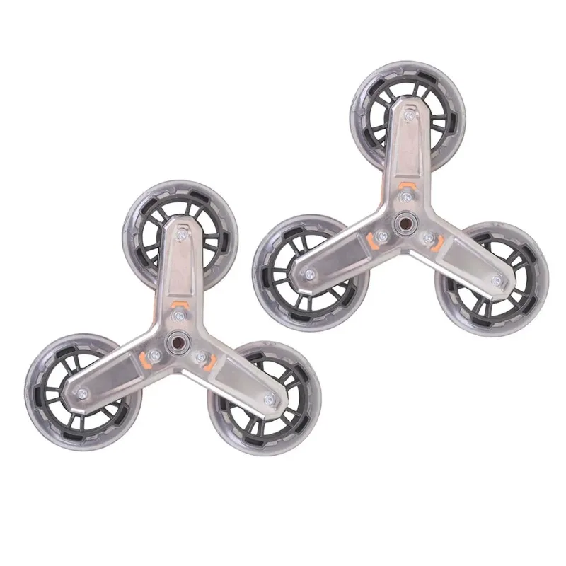 2Pcs Replacement Triangle Stair Climbing Wheels Easy to Install Multifunctional Accessories Trolley Assembly Roller Wheels