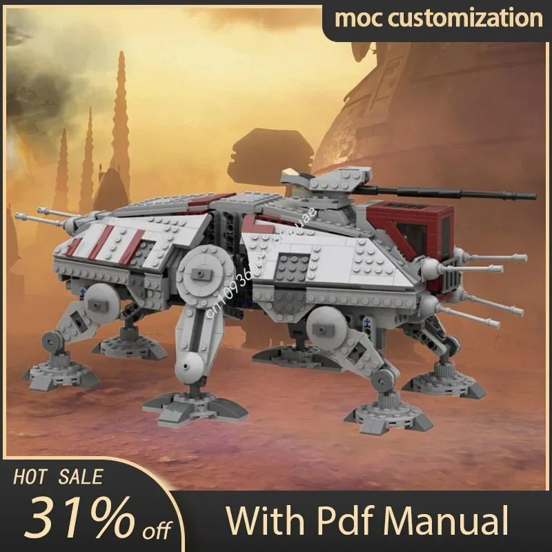

НОВЫЙ 935 шт. Star Battle AT-TE Pacers космический корабль креативные детские кирпичные игрушки на день рождения здание праздничный подарок блоки