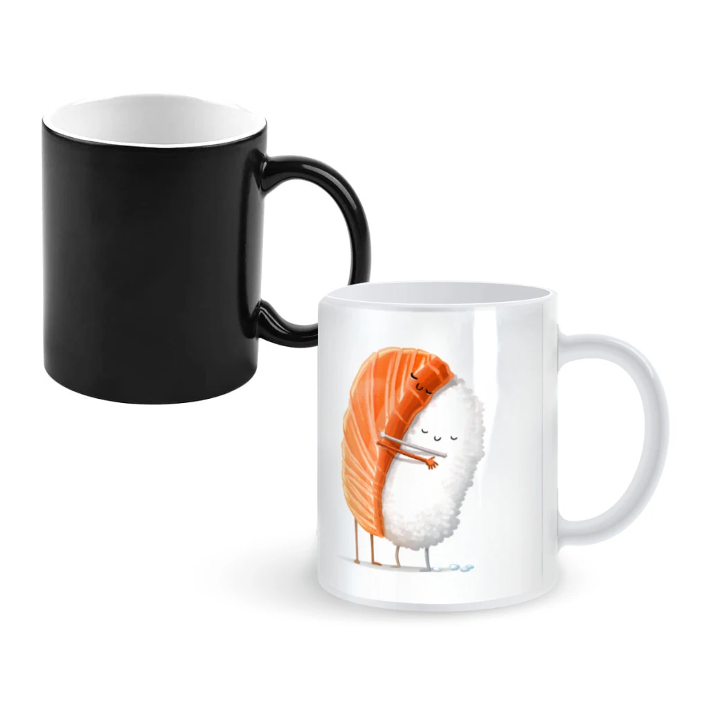 

Sushi HugCoffee Mugs And Mug Creative Color Change Tea Cup Ceramic Milk Cups Novelty Gifts