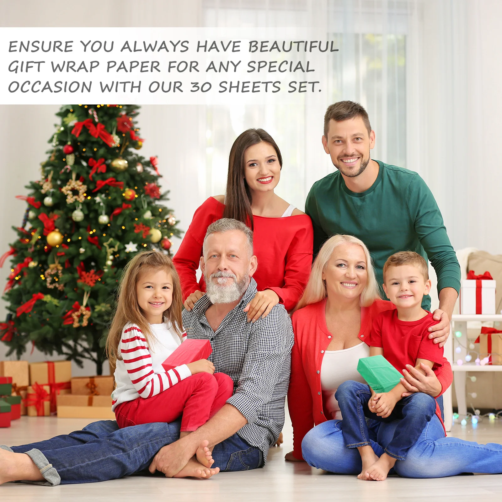 30Pcs Christmas Gift Wrapping -Quality Tissue Paper Holiday Wedding Decor DIY Packaging Papers Gift Wrapping Sheets