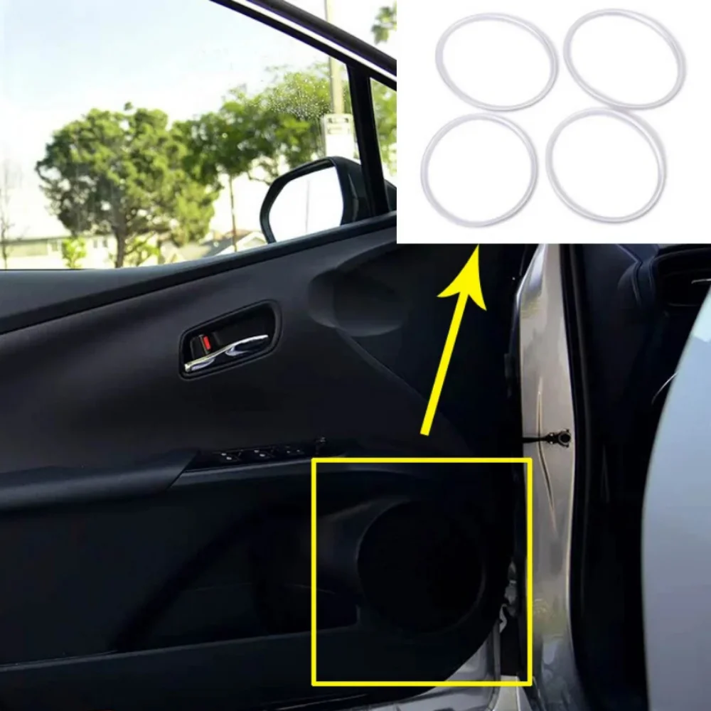 

Car Inner Door Audio Speaker Cover Trim For Toyota Prius 2016 2017 2018 Matte Door Loud Speaker Ring Frame Interior Accessories