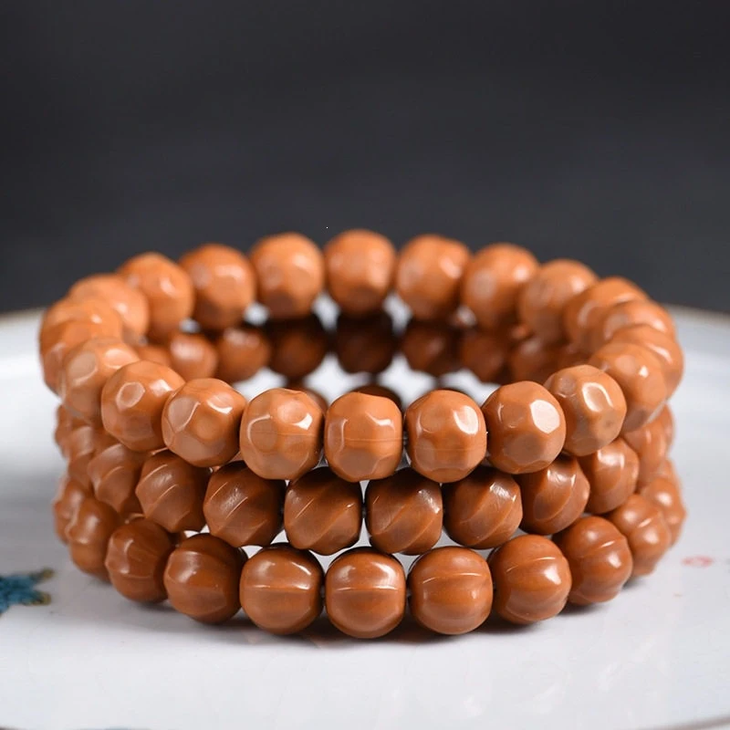 Shark-Back Texture Cheese Monkey Single-Loop Small Walnut Buddhist Prayer Beads Bracelet