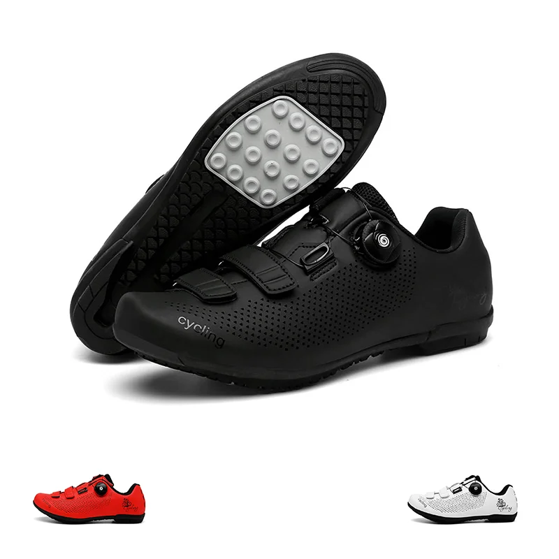 

New men's cycling sneakers with cleats Speed cycling Shoes for women, rubber soled cycling shoes