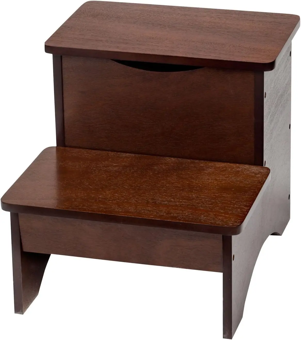 

2 Step Wooden Step Stool with Hidden by , 15" W x 12 3/4" D