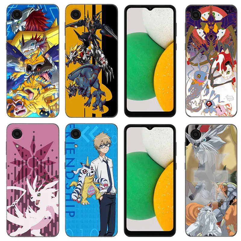 Anime D-Digimon Adventure Black Phone Case For Samsung Galaxy A01 A03 Core A04 E A02 A05 A10 A20 A21 A30 A50 S A6 A8 + A7 2018