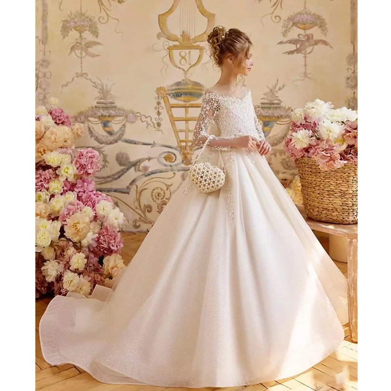 robe-de-demoiselle-d'honneur-pour-enfants-en-organza-avec-broderie-col-rond-manches-longues-robe-de-bal-pour-fete-d'anniversaire-robe-de-premiere-communion-personnalisee
