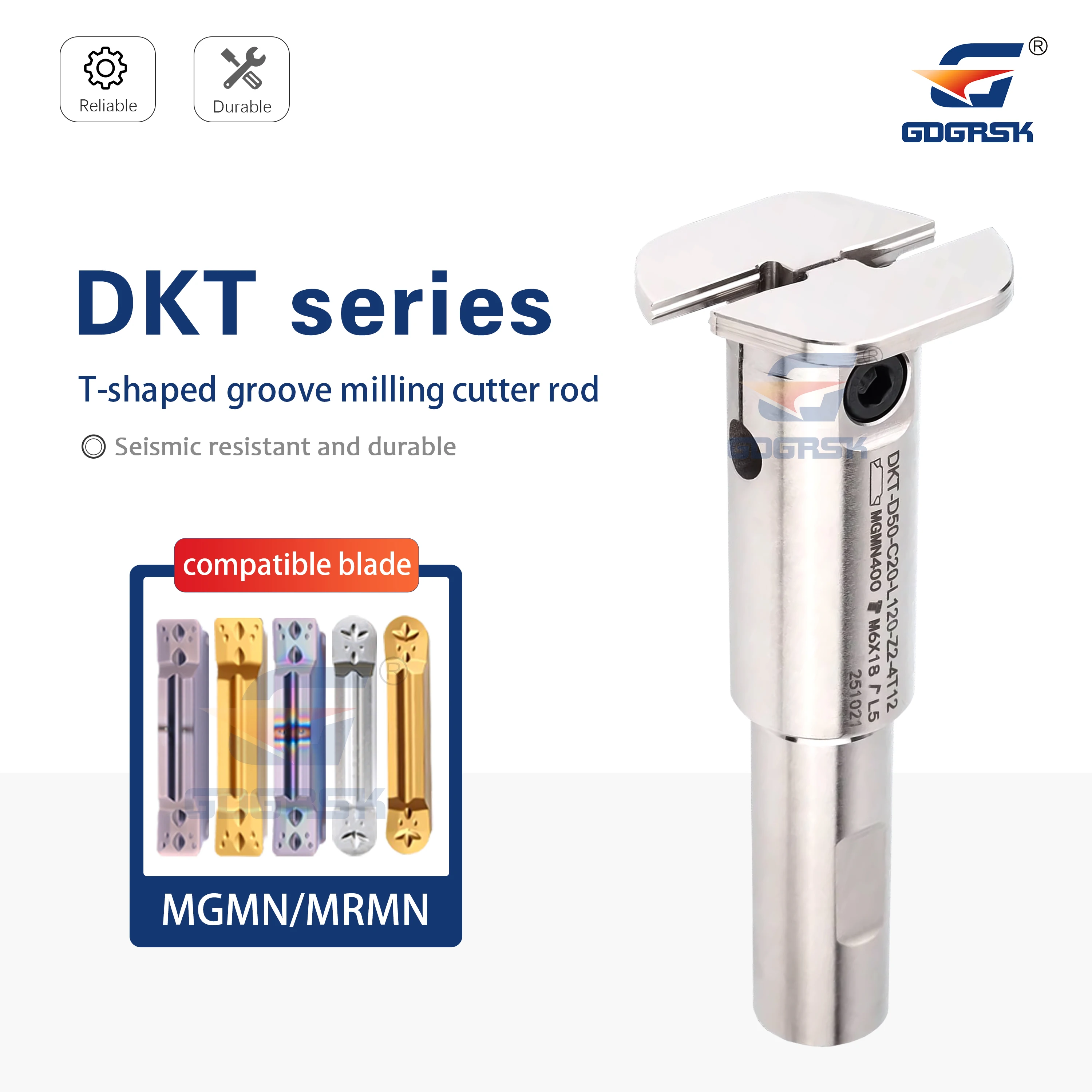 

DKT-D63-C25-L120-Z2-3T17/4T17 Saw Blade T-Shaped Groove Milling Cutter Rod MRMN/MGMN300 400 500 Lathe Machining Slotting Inserts