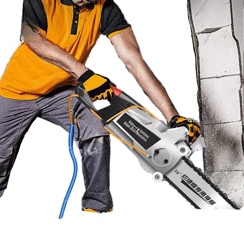 220V High Power Diamond Concrete Chain Saw - Reinforced Concrete & Granite/Stone Cutting Electric Chain Saw