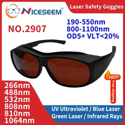 Occhiali di protezione Laser occhiali di sicurezza OD6 CE ND YAG raggi X a infrarossi protettivi UV 532nm CO2 1064nm 190-550 800-1100nm