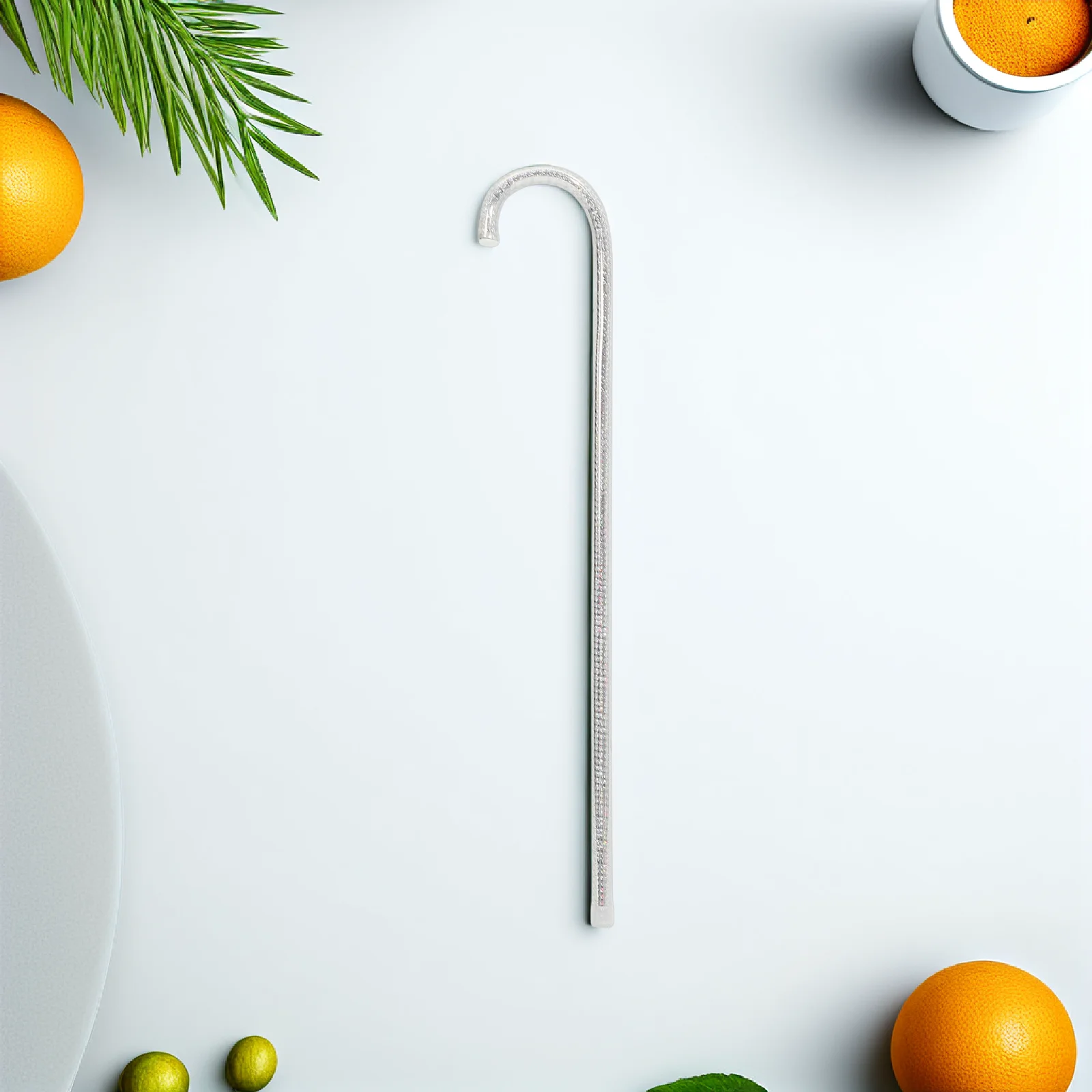 

Jazz Dance Crutches Silver 60cm Kids Props Children Walking Stick Cane for Performance Halloween Cosplay Party Supplies