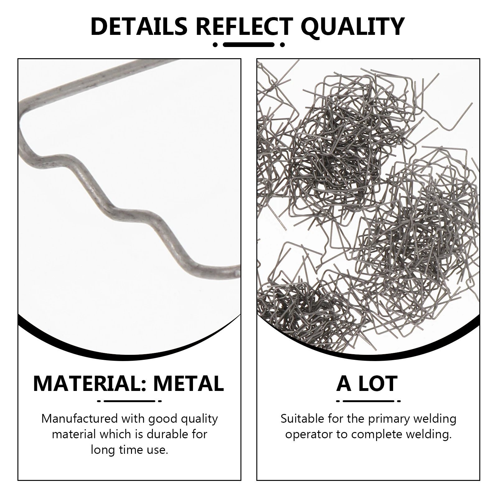 

500 Pcs Welding Studs Wire Patches 0 8mm Silver Car Bumper Repair Hot Stapler Rod Plastic Hole Accessory