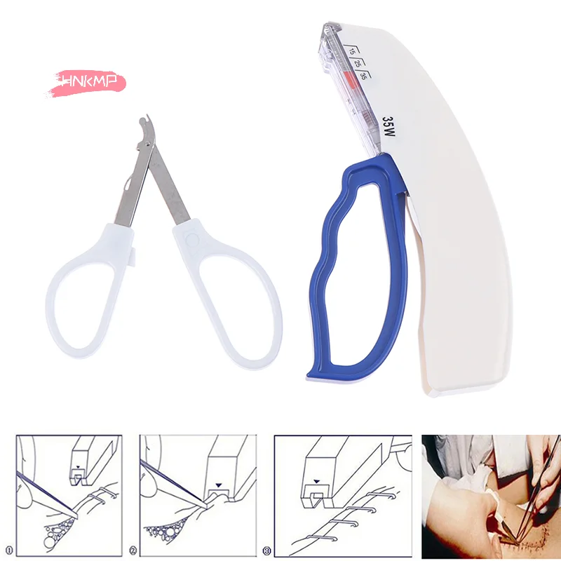 Medical Disposable Skin Stapling Stitching Student Practice Device Surgery 35W Type Surgical Clipper Nail Stapler Needle Remover