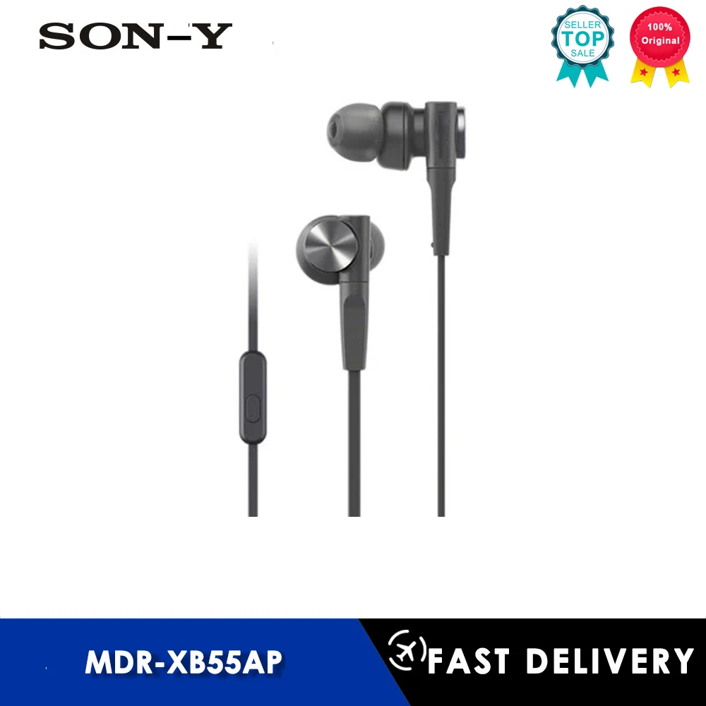 

Son-y MDR-XB55AP In-ear Headphones Heavy Bass Wired Noise Reduction EarPlug with microphone Earphones