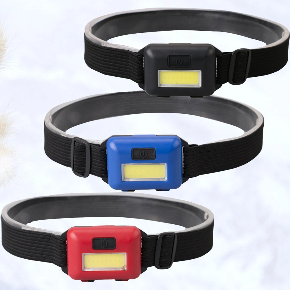 

3pcs Led Headlamp Headlight Lightweight Durable Running Camping Hiking Fishing Gift For Night Activities Red Blue Black