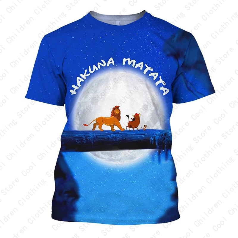 The Lion King Hakuna Matata Cartoon T Shirt child\'s Funny Cute Anime T-shirt Kawaii Tshirt Disney Graphic men\'s woman\'s Clothes