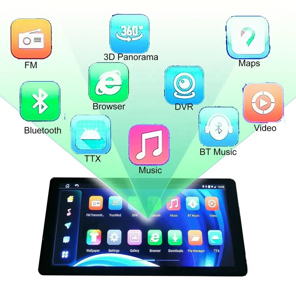 IPoster 10,36 pollici Quad Split IPS DVR Android Panoramica a 360 gradi AR Around View 4G GPS Visualizzazione remota MDVR Kit telecamera per auto