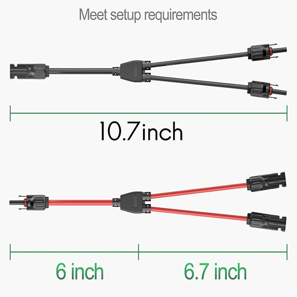 Solar Y Branch Cable Connectors,Solar Cable Parallel Adaptor in Pair for Solar Pane,Cable Wire Plug Tool Kit