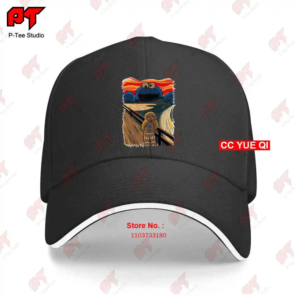 Gingerbread Man Cookie Monster Scream Funny Parody Humour Baseball Caps Truck Cap CN3F