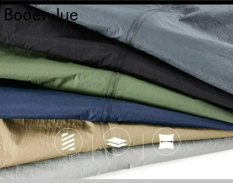 Herren UPF 50+ Sonnenschutzjacke - Leichte Windjacke mit Stehkragen, Atmungsaktiv & Packbar für Wandern, Laufen und Reisen – Detail 3